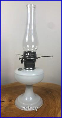 Aladdin White Venetian Oil Lamp Model 100 With Model B Burner And Shade 1932-193