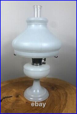 Aladdin White Venetian Oil Lamp Model 100 With Model B Burner And Shade 1932-193
