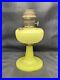 Aladdin Yellow Moonstone Vertique Vaseline Glass Kerosene Lamp Raised Rib