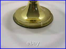 Aladdin brass Kerosene oil lamp milk glass shade hand painted flowers