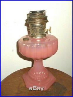 Aladdin cathedral rose lamp with burner
