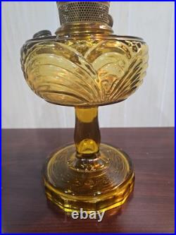 Aladdin deep Olive Amber Washington Drape Oil Lamp With B Burner rare color