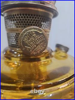 Aladdin deep Olive Amber Washington Drape Oil Lamp With B Burner rare color