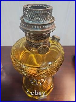 Aladdin deep Olive Amber Washington Drape Oil Lamp With B Burner rare color