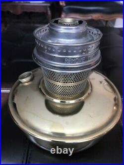 Aladdin kerosene lamp Nu-Type model B brass with new wick cleaner USA