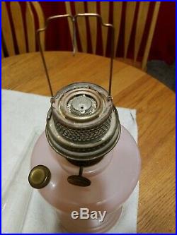 Aladdin kerosene oil lamp Model B Nu Type Bee Hive Light Pink