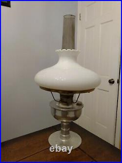 Aladdin kerosene table lamp with shade