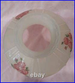 Aladdin lamp Ruby Red Lincoln Drape glass base With Red Roses glass shade