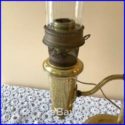 Aladdin model 110 Oil Kerosene Brass #4 Reproduction Student Lamp electric light