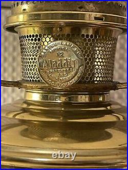 Aladdin model 12 brass oil lamp