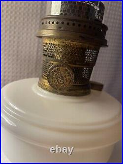 Aladdin model B Alacite 3 footed oil lamp