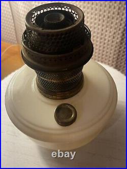 Aladdin model B Alacite 3 footed oil lamp