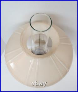Aladdin oil lamp brass, milk glass shade, original parts, working condition