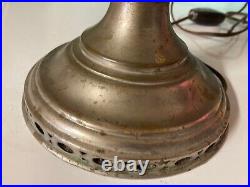 Aladdin oil lamp electrified with orig. Shade and booklet 100yrs old