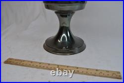 Aladdin oil lamp with 10 inch pale blue glass top piece