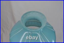 Aladdin oil lamp with 10 inch pale blue glass top piece