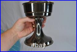 Aladdin oil lamp with 10 inch pale blue glass top piece