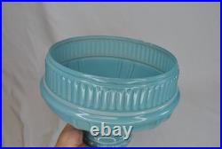 Aladdin oil lamp with 10 inch pale blue glass top piece