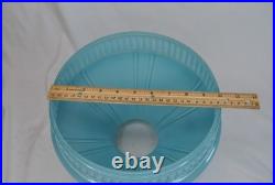 Aladdin oil lamp with 10 inch pale blue glass top piece