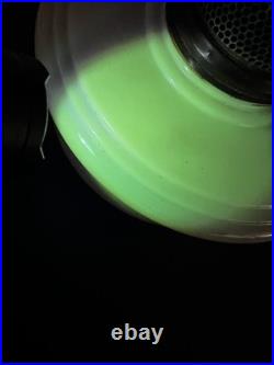 Aladdin peachy Alacite Glass Oil Table Hanging Lamp Nu-Type Model B Glows