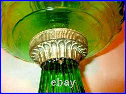 Aladdinb-102 Green Crystalcorinthian & 14 Tripod 1935-1936
