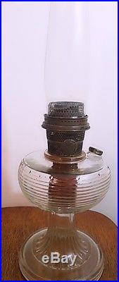 All Original ALADDIN Clear Beehive Kerosene Lamp with Original Chimney& Shade
