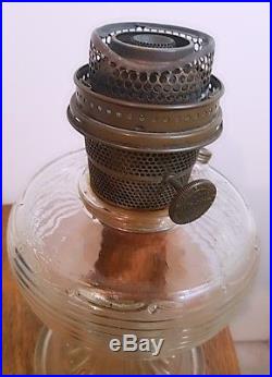 All Original ALADDIN Clear Beehive Kerosene Lamp with Original Chimney& Shade