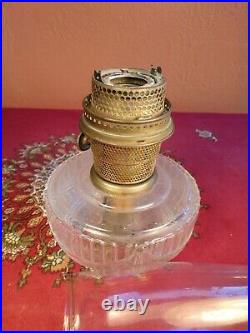 All Original Model B Aladdin Lincoln Drape Clear Glass Lamp Fount