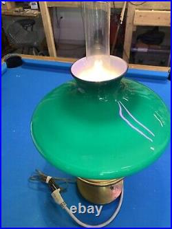 Alladin Lamp Light Rare Converted Kerosene Parlor Lamp Vintage Hurricane Glass