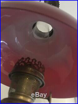 Amazing Aladdin oil kerosene hanging lamp #6 Ruby Red Shade Only