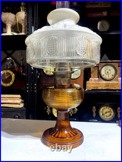 Amber Aladdin B-82 Beehive Oil Lamp Model B Burner No. 6 Gen