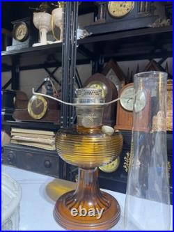 Amber Aladdin B-82 Beehive Oil Lamp Model B Burner No. 6 Gen