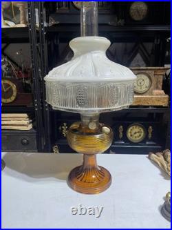 Amber Aladdin B-82 Beehive Oil Lamp Model B Burner No. 6 Gen