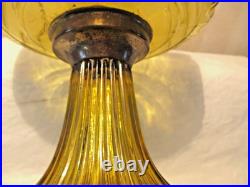 Amber Aladdin Corinthian Oil Lamp