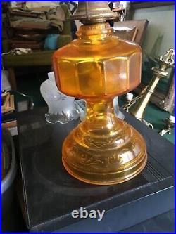 Amber Aladdin Oil Kerosene Lamp