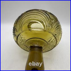 Amber Crystal Model B Aladdin Oil Lamp Washinton Drape Stem