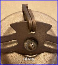 Ant. 1920 Aladdin Ceiling Oil Lamp Retractable Hanging Chain Pull Down Mechanism