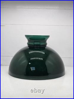 Antique 12 Kerosene Oil Emerald Green Cased Glass Parlor Lantern Shade