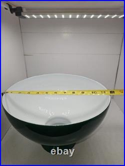 Antique 12 Kerosene Oil Emerald Green Cased Glass Parlor Lantern Shade