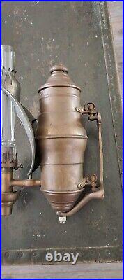 Antique 1800s Caboose Train Kerosene Oil Lamp Lantern Railroad Railway RR