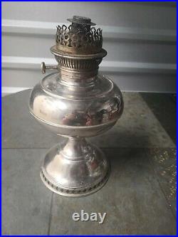 Antique 1905 RAYO ALADDIN STYLE KEROSENE OIL LAMP ORIGINAL B&H CHIMNEY