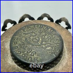 Antique 1905Rayo Aladdin Oil Lamp with Emerald Green Glass Hurricane Shade 20.5