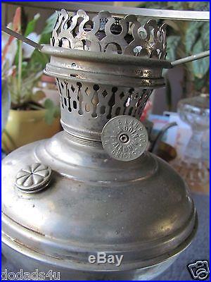 Antique 1913 Mantle Lamp Co. Aladdin # 5 Kerosene Oil Lamp Lox On Burnner