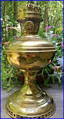 Antique 1915-16 ALADDIN MODEL No 6 Brass Table Lamp with No. 6 Burner