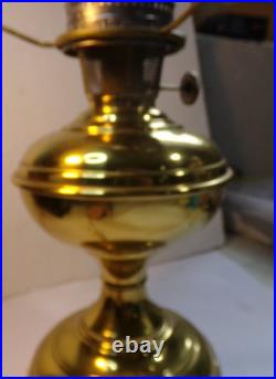 Antique 1915-1916 ALADDIN Model No 6 BRASS Oil Lamp ELECTRIFIED Works