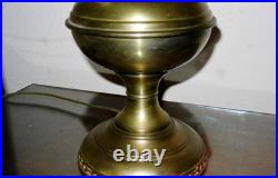 Antique 1915 Aladdin Kerosene Oil Lamp #6 Glass Heelless Chimney 9 Panel Shade