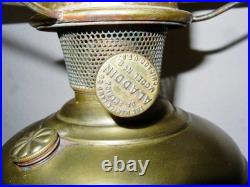 Antique 1915 Aladdin Kerosene Oil Lamp #6 Glass Heelless Chimney 9 Panel Shade