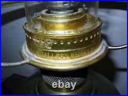 Antique 1915 Aladdin Kerosene Oil Lamp #6 Glass Heelless Chimney 9 Panel Shade