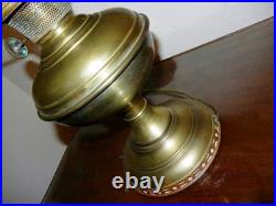 Antique 1915 Aladdin Kerosene Oil Lamp #6 Glass Heelless Chimney 9 Panel Shade