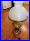 Antique 1915 Aladdin Kerosene Oil Lamp #6 Milk Glass Ruffle Top Shade